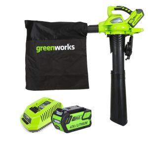  Воздуходувка пылесос GreenWorks GD40BVK4 (24227UB) фото в интернет-магазине КАСКАД