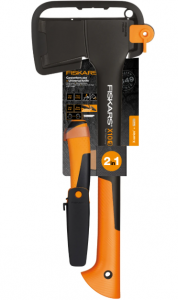  Топор универсальный X10 Fiskars + универсальный нож с точилкой 1057914 фото в интернет-магазине КАСКАД