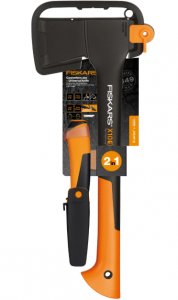  Топор универсальный X10 Fiskars + универсальный нож с точилкой 1057914 фото в интернет-магазине КАСКАД