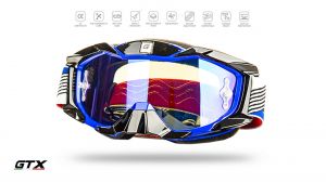  Очки Мотокросс GTX 5015 белые фото в интернет-магазине КАСКАД