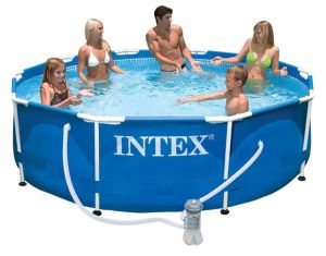  Каркасный бассейн Intex Metal Frame 305*76 + фильтр-насос 1250 л/ч арт.28202 фото в интернет-магазине КАСКАД