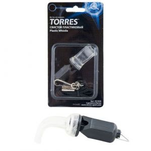  Свисток Torres пластиковый с шариком + шнурок арт. SS1026 фото в интернет-магазине КАСКАД