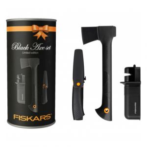  Топор туристический Fiskars Solid+ нож + точилка в тубусе атр. 1055139 фото в интернет-магазине КАСКАД