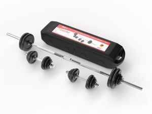 Набор гантелей и штанга UNIXFIT в кейсе 50 кг фото в интернет-магазине КАСКАД
