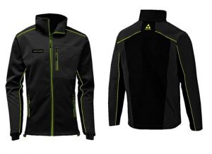  Разминочная куртка мужская Fischer Softshell Warm черно-лимонный GR8115-103 р. (M 48) фото в интернет-магазине КАСКАД