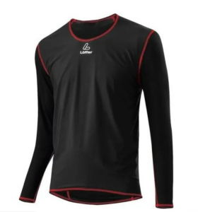 Футболка мужская Lofler Windstopper Transtex light black/red EL 21144-995 (48) фото в интернет-магазине КАСКАД