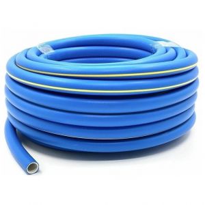  Шланг полив. ПВХ Aqua Force 3/4" 25 м синий с жёлтой полосой фото в интернет-магазине КАСКАД