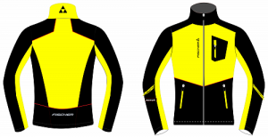 Разминочная куртка детская Fischer Softshell Warm черно-лимонный G8132-103 (р. 158) фото в интернет-магазине КАСКАД