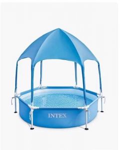  Каркасный бассейн Intex Metal Frame 183*38 см Canopy с навесом арт.28209 фото в интернет-магазине КАСКАД