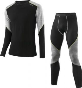  Комплект термобелья Loffler Merino black/grey melange (EL26199-979) L (50) фото в интернет-магазине КАСКАД