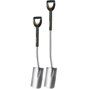  Лопата штыковая Fiskars телескопическая 105-125 закругленное лезвие (1000620) фото в интернет-магазине КАСКАД