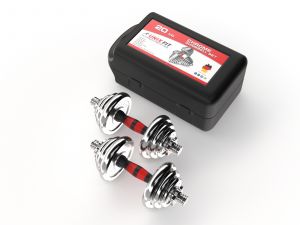  Гантели разборные в чемодане UnixFit 2*10 кг. фото в интернет-магазине КАСКАД