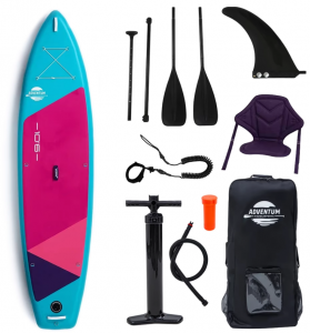  SUP доска надувная Gladiator Adventum 10.6 teal/pink фото в интернет-магазине КАСКАД
