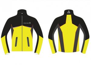 Разминочная куртка детская Fischer Warm черно-лимонный G8132-101 (р. 158) фото в интернет-магазине КАСКАД