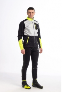  Разминочная куртка мужская Fischer Softshell Warm черно-серый GR8115-109 р. (L 50) фото в интернет-магазине КАСКАД