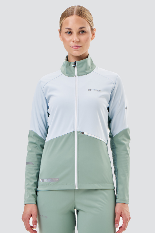 Разминочная куртка NordSki  Pro 2.0  pearl blue/ice mint W размер L (42)