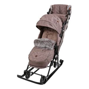  Санки - коляска Ника Joy every day J1/3  c мишками фото в интернет-магазине КАСКАД