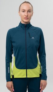  Разминочная куртка NordSki Race dark Jeans/lime W S (38) фото в интернет-магазине КАСКАД
