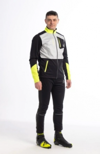  Разминочная куртка мужская Fischer Softshell Warm черно-серый GR8115-109 р. (M 48) фото в интернет-магазине КАСКАД