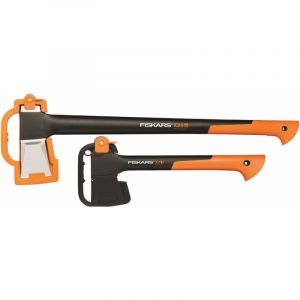  Топор колун X25 Fiskars + универсальный топор X7 1050131 фото в интернет-магазине КАСКАД