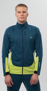  Разминочная куртка NordSki Race dark Jeans/lime M (48) фото в интернет-магазине КАСКАД