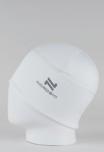  Шапка NordSki Warm white тренировочная (L) (C3) фото в интернет-магазине КАСКАД
