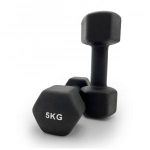  Гантели неопрен 2*5 кг. Unix Fit Black фото в интернет-магазине КАСКАД