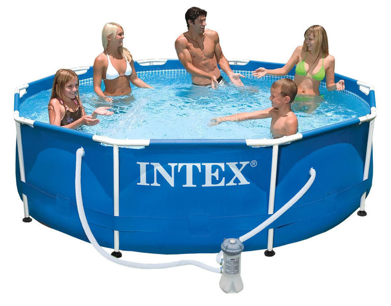 Каркасный бассейн Intex Metal Frame 305*76 + фильтр-насос 1250 л/ч арт.28202