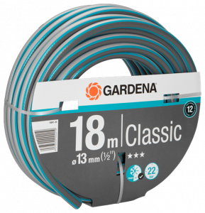  Шланг полив. Gardena Classic 1/2" 18 м СЕРЫЙ фото в интернет-магазине КАСКАД