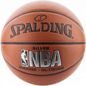  Мяч б/б Spalding NBA Silver р.7 резина фото в интернет-магазине КАСКАД