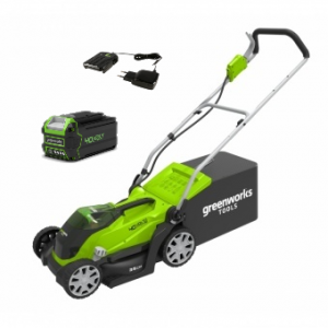  Газонокосилка аккумуляторная GreenWorks G40LM35K4 (2501907UB) фото в интернет-магазине КАСКАД