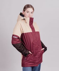  Утепленная куртка NordSki Jr Casual dark beige/wine рост 158 (E3) фото в интернет-магазине КАСКАД