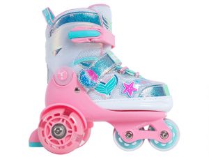  Ролики раздвижные TT Azure pink р. 31-34 фото в интернет-магазине КАСКАД