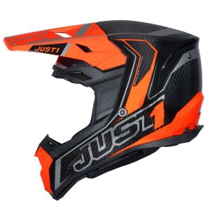  Мотошлем JUST1 J22 Carbon Fluo фото в интернет-магазине КАСКАД