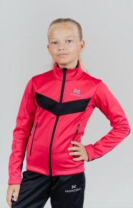  Разминочная куртка NordSki Jr. Base pink/black рост 152 фото в интернет-магазине КАСКАД