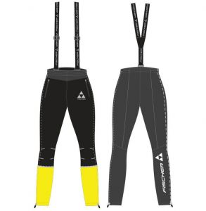  Разминочные брюки детские Fischer Softshell Warm черно-лимонный GR8133-101  (р. 152) (A1) фото в интернет-магазине КАСКАД