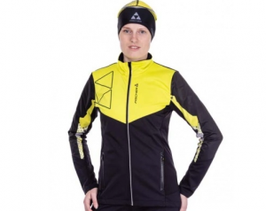  Разминочная куртка женская Fischer Softshell Light GR8208-101 черно-лимонный р. (48) фото в интернет-магазине КАСКАД