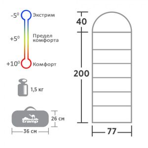 Спальный мешок Tramp Байкал 200