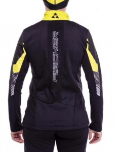Разминочная куртка женская Fischer Softshell Light GR8208-101 черно-лимонный р. (48)