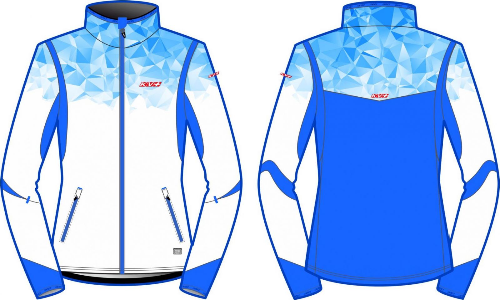 Разминочкая куртка женская KV+ Tornado blue/white 22V107.20 размер  M (40)