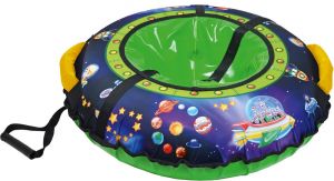 Детская игрушка тюбинг с рисунком ТБ3К-85 круговой дизайн Nika Kids зимний