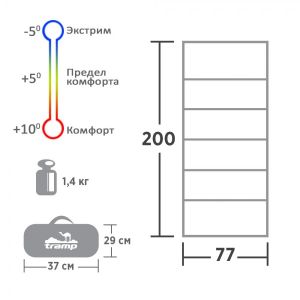 Спальный мешок Tramp Ладога 200