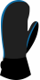 Варежки Nordski Arctic black/aquamarine membrane размер 7-XS (D1)