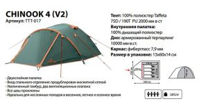 Палатка 4-х местная Totem Chinook 4 