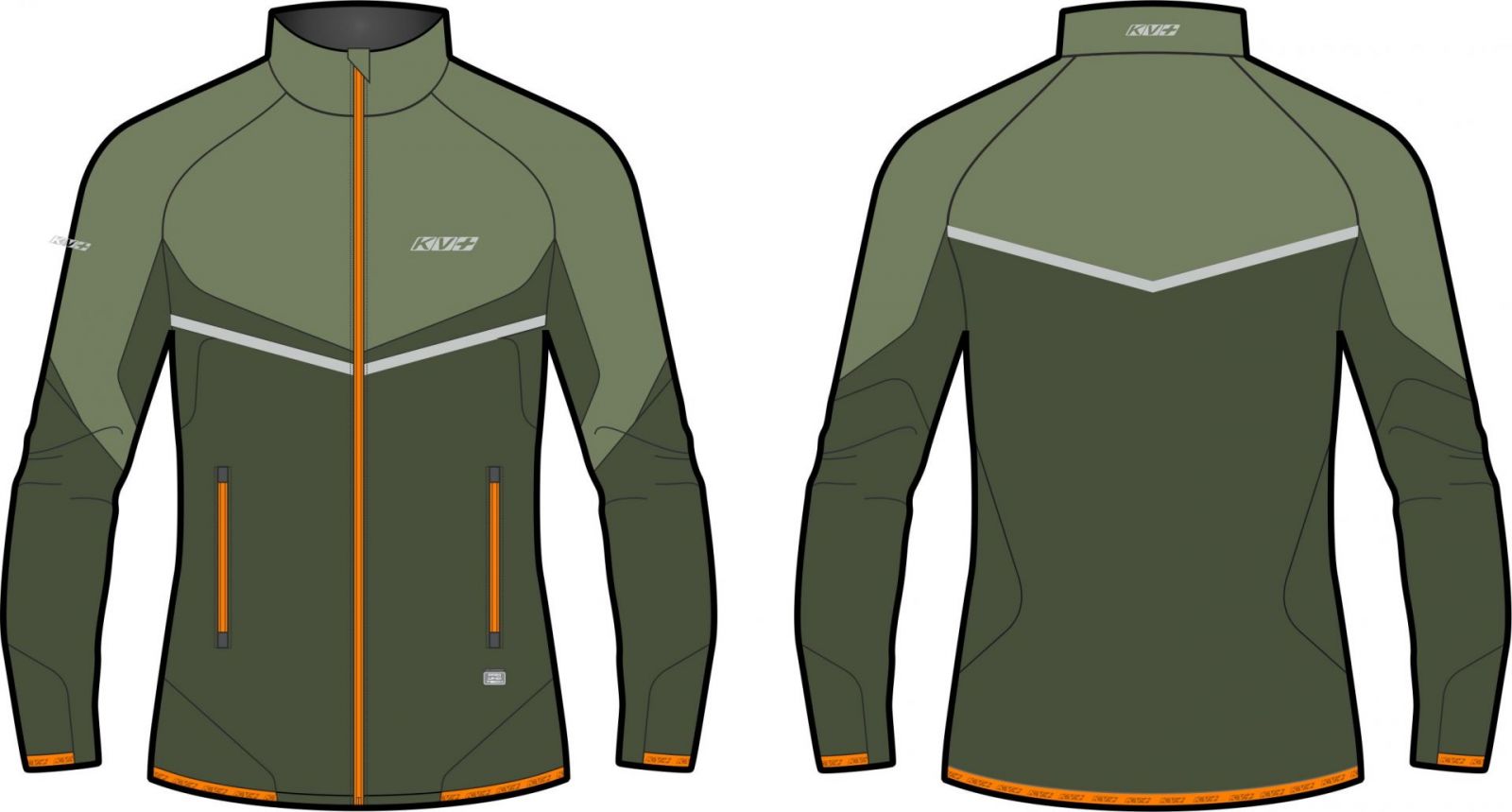 Разминочкая куртка мужская KV+ PREMIUM  olive green 23V145.7 размер M (48)