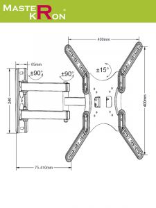 Кронштейн MasterKron PLA17-443 черный